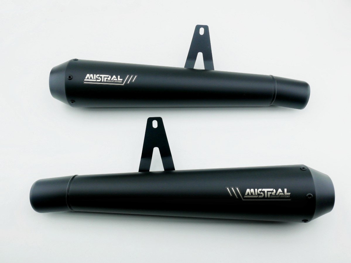 Short Flat Exhaust Black